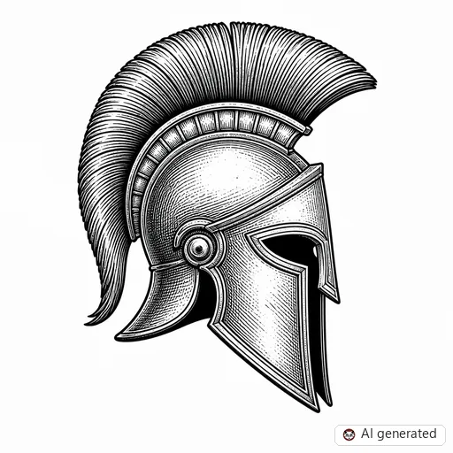 Spartan tattoo design in Illustrative style