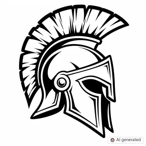Spartan tattoo design in New School style