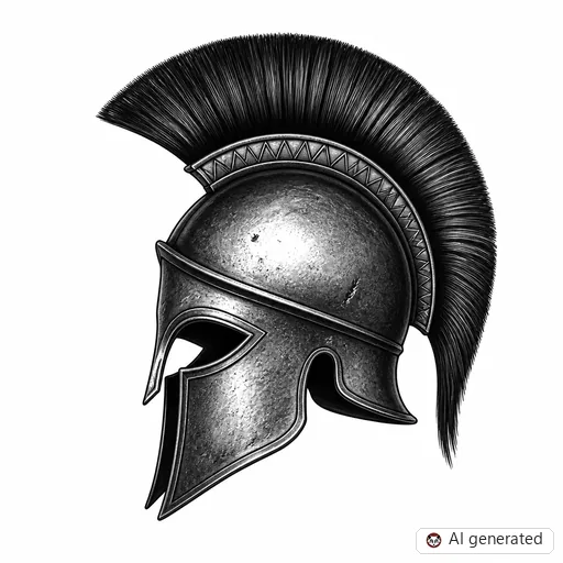 Spartan tattoo design in Realism style