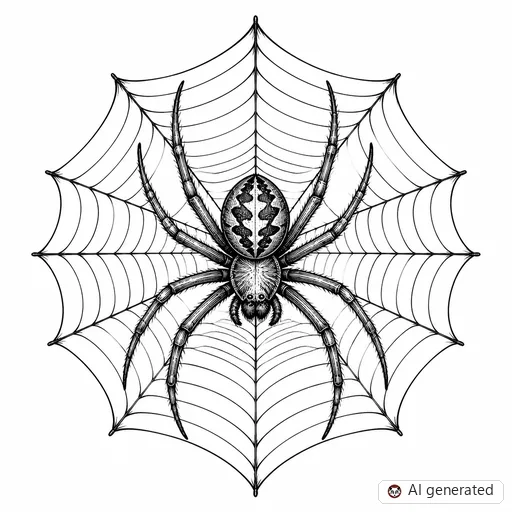 Spider tattoo design in Illustrative style
