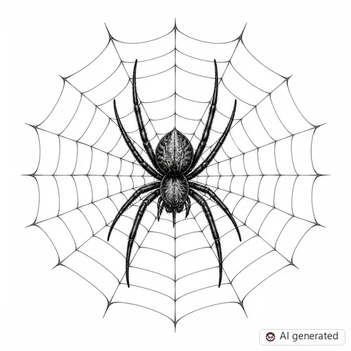 Spider tattoo design in Realism style