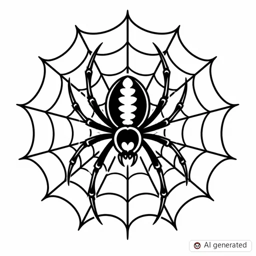 Spider tattoo design in Traditional style