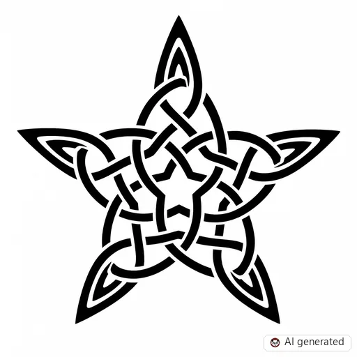 Disegno di tatuaggio Stella in stile Celtico