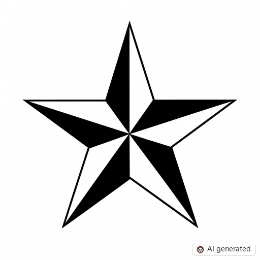 Star tattoo design in Geometric style