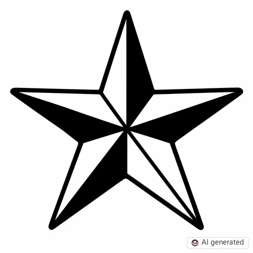 Star tattoo design in New School style