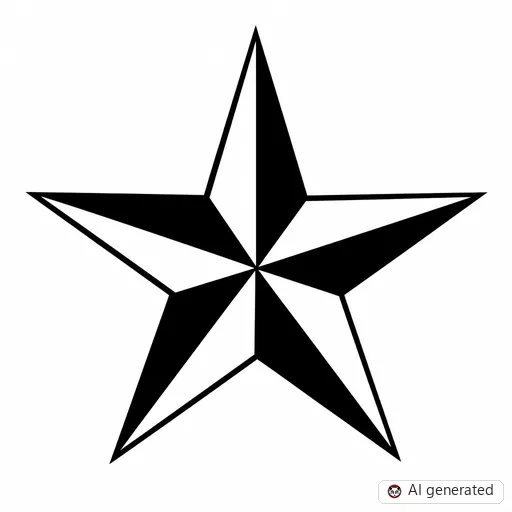 Star tattoo design in Traditional style