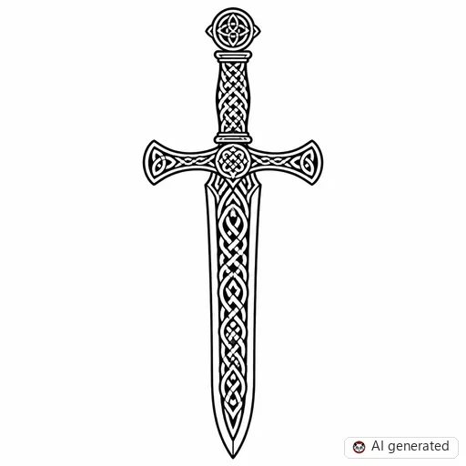 Disegno di tatuaggio Spada in stile Celtico