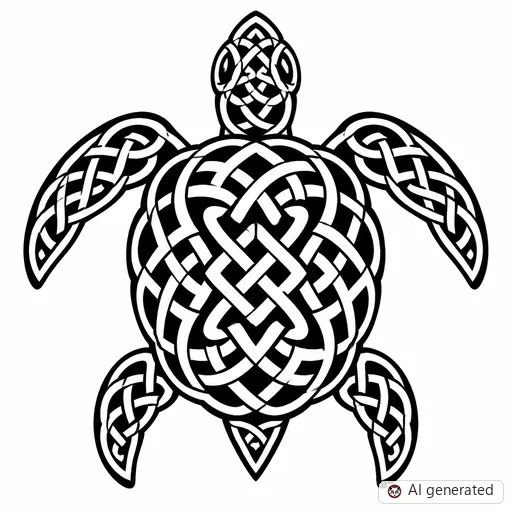 Disegno di tatuaggio Tartaruga in stile Celtico