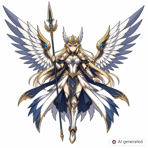 Walküre-Tattoo-Entwurf im Stil Anime
