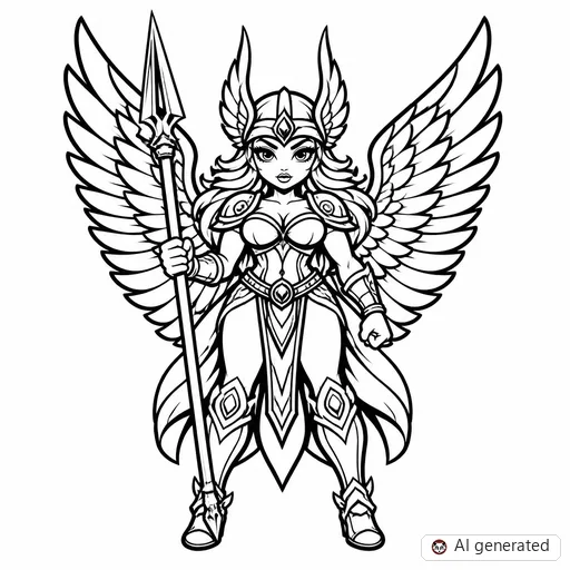 Valkyrie tattoo design in New School style