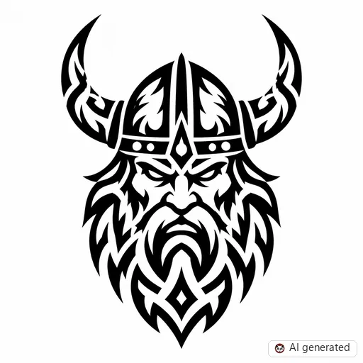 Viking tattoo design in Tribal style