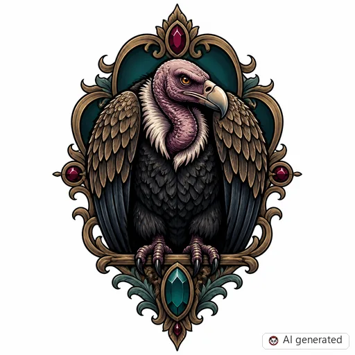Geier-Tattoo-Entwurf im Stil Neo-Traditional