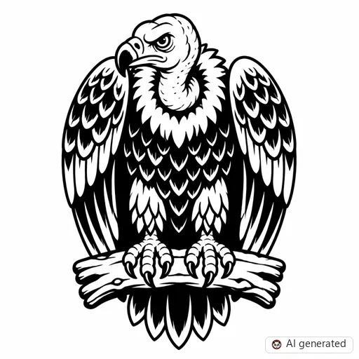 Vulture tattoo design in Traditional style