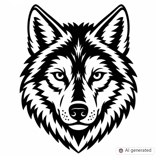 Wolf tattoo design in Traditional style