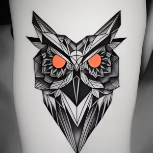 Ai-Tattoo Geometric owl tattoo