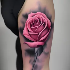 AI Tattoos enchanting Realism rose tattoo design