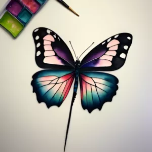Watercolor butterfly tattoo